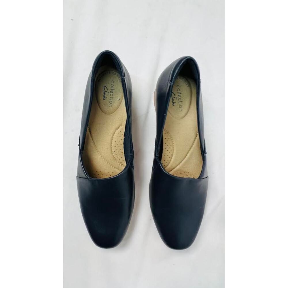 Clarks womens Juliet Palm Loafer,‎ Dark Navy Leather, 6.5 US
